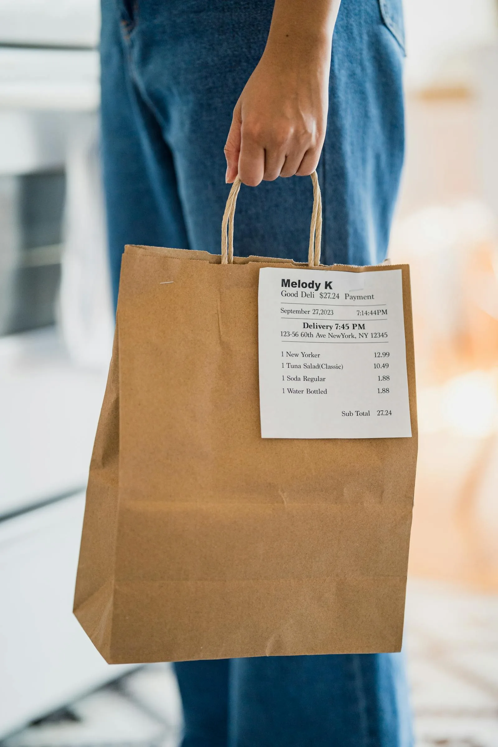 Menu on Restaurant Menu QR on Takeout Bags