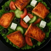 Greek Salad With Salmon