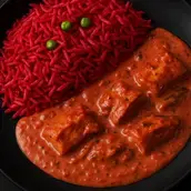 Chicken In Beetroot Sauce