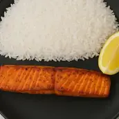 Grilled Salmon Fish Meal