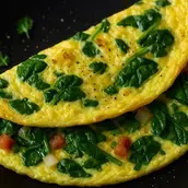 أومليت السبانخ