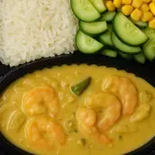 Shrimp And Squid In Cream Sauce Meal