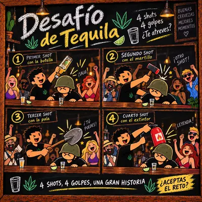 Reto de Tequila con Casco - Tequila Helmet Challenge