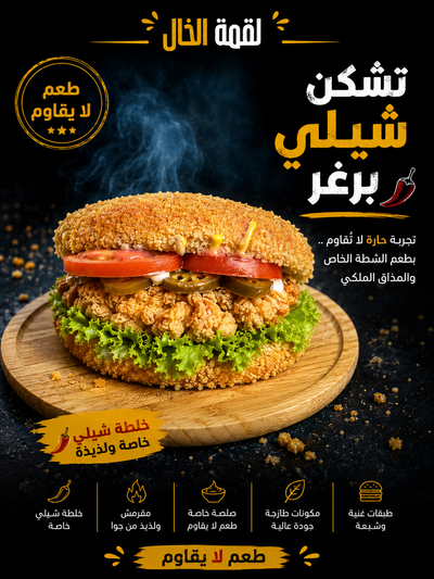 تشكن تشيلي برغر