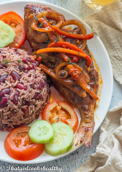 Brown Stew Snapper Dinner