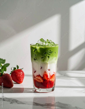 Ice Strawberry matcha