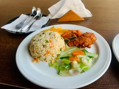 Chicken Chili Vegetables with Egg Fried Rice