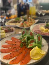 Млинці з лососем і крем сиром