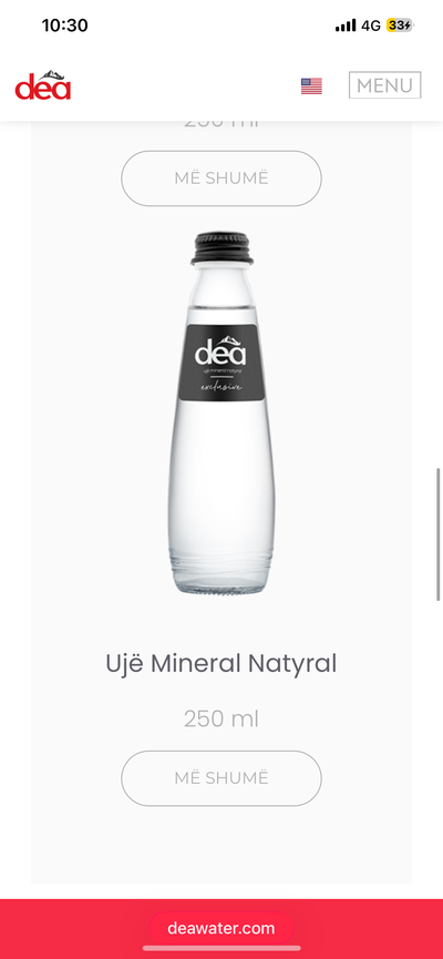 Uje me gaz Glass Dea