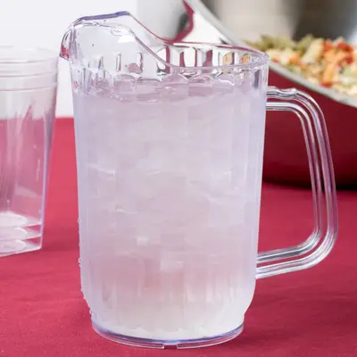 Pitcher of bottled water