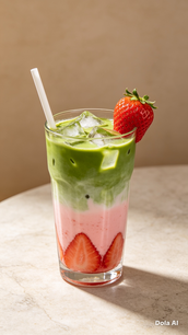 Strawberry ice macha