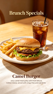 Camel Burger meal