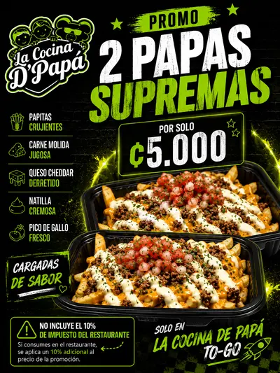 2 PAPI SUPRIME X 5000 DE LUNES A JUEVES
