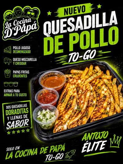 QUESADILLA DE POLLO TO-GO