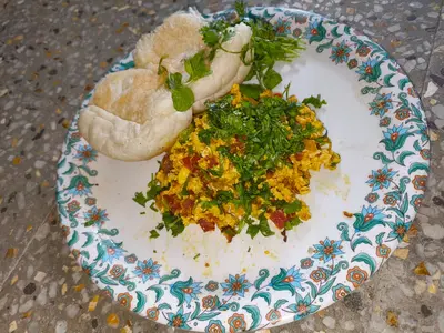 Egg Bhurji Pav