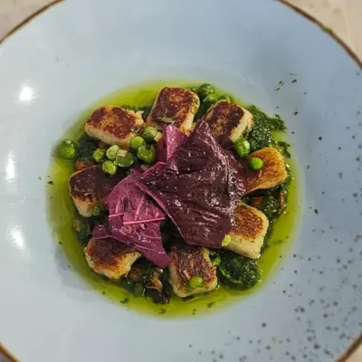 Potato Gnocchi with Green Pea & Ginger
