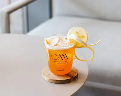 Black tea with passion fruit