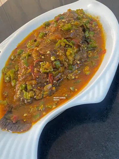 Okra & Fish with Nshima