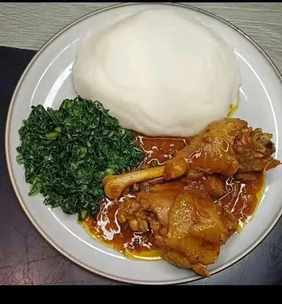Nshima With Chicken