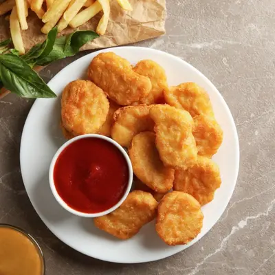 ناگت مرغ با دورچین