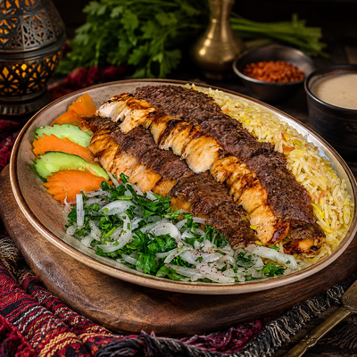 Beef Shawarma Rice 牛肉 鸡肉烟熏香米饭